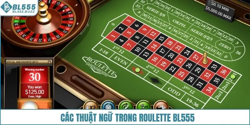 Các thuật ngữ trong Roulette BL555