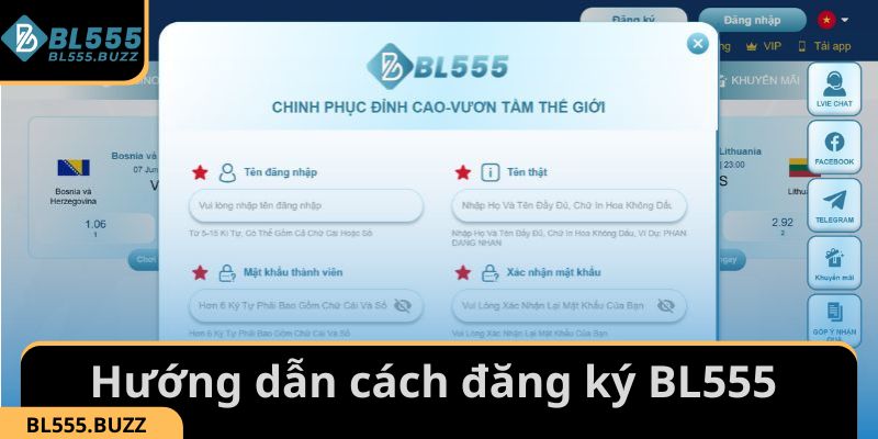 Tìm hiểu chi tiết cách đăng ký BL555 cho thành viên